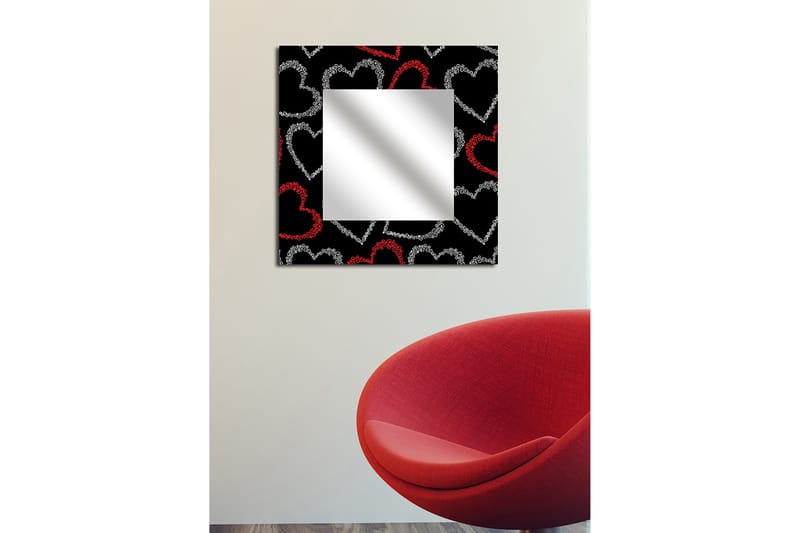 ELISTA Dekorspegel 50x50 cm Love Plexiglas/Flerfärgad - Inredning & dekor - Speglar - Väggspegel