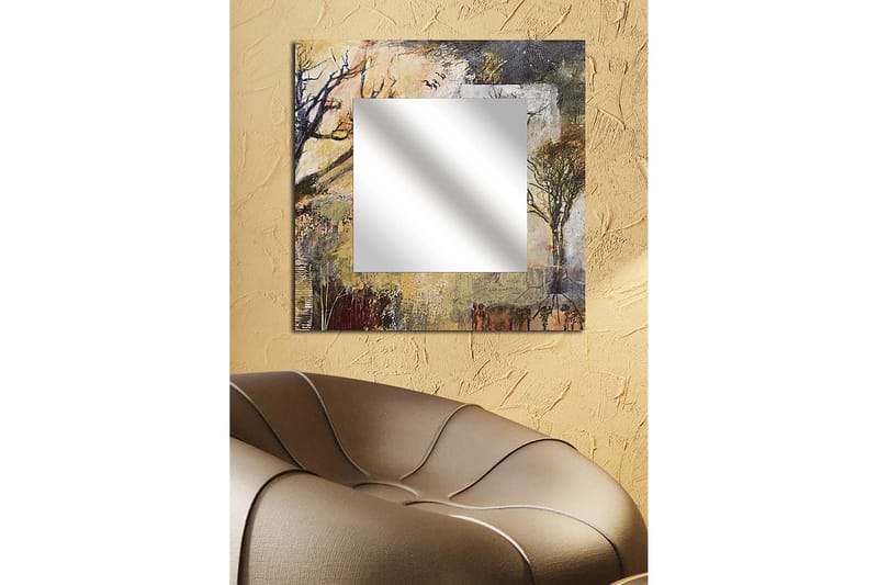 ELISTA Dekorspegel 50x50 cm Nature Plexiglas/Flerfärgad - Inredning & dekor - Speglar - Väggspegel
