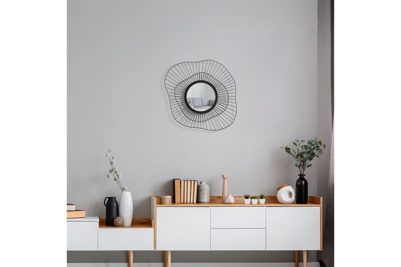 Euro Flora Spegel - Svart - Inredning & dekor - Speglar - Väggspegel