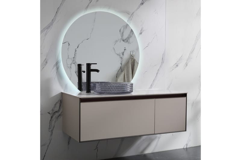 Felicia Spegel med LED-belysning Rund 80 cm Silver - Inredning & dekor - Speglar - Väggspegel