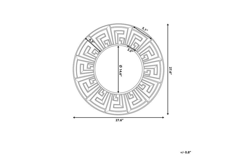 FLERS Spegel 70 cm - Väggspegel