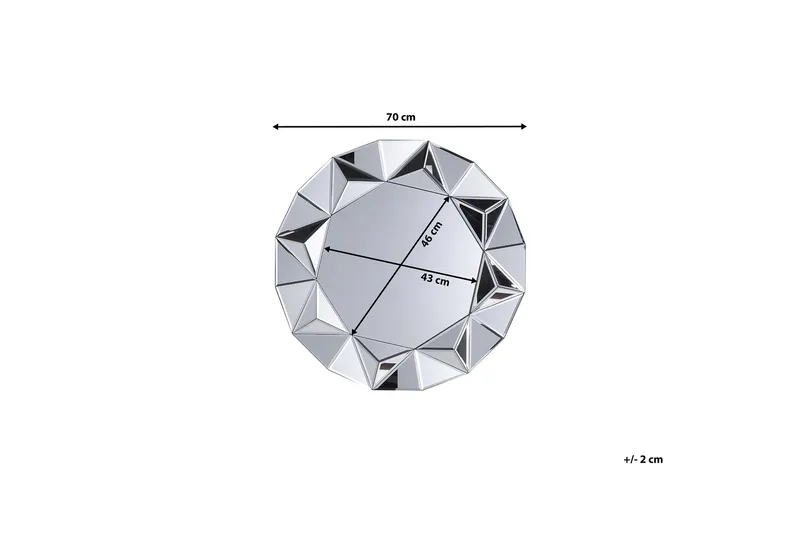 Habay Spegel 70 cm - Silver - Inredning & dekor - Speglar - Väggspegel