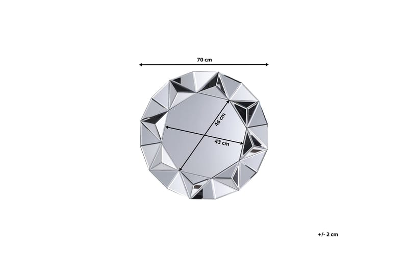 Habay Spegel 70 cm - Silver - Inredning & dekor - Speglar - Väggspegel