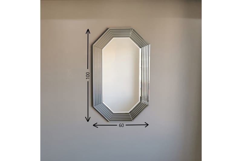 HABER Dekorationsspegel 60 cm Silver - Väggspegel