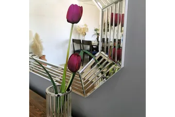 Hacher Dekorationsspegel 60 cm - Silver - Inredning & dekor - Speglar - Väggspegel