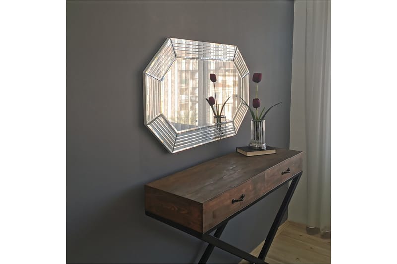 Hacher Dekorationsspegel 60 cm - Silver - Inredning & dekor - Speglar - Väggspegel