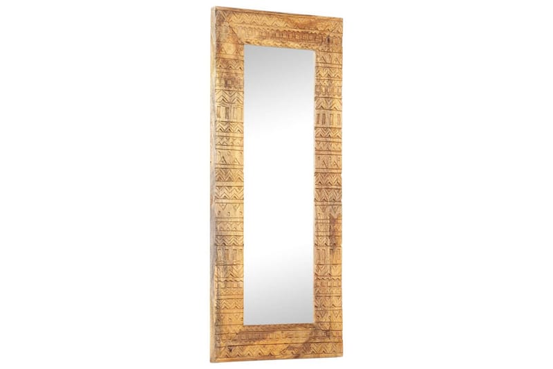 Handsnidad spegel 110x50x11 cm massivt mangoträ - Brun - Inredning & dekor - Speglar - Väggspegel