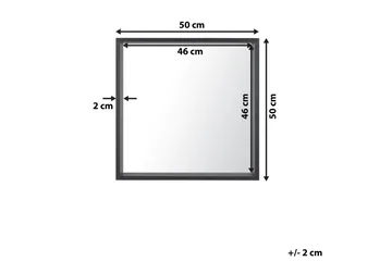 Henneberg Spegel 50x50 cm - Svart - Inredning & dekor - Speglar - Väggspegel