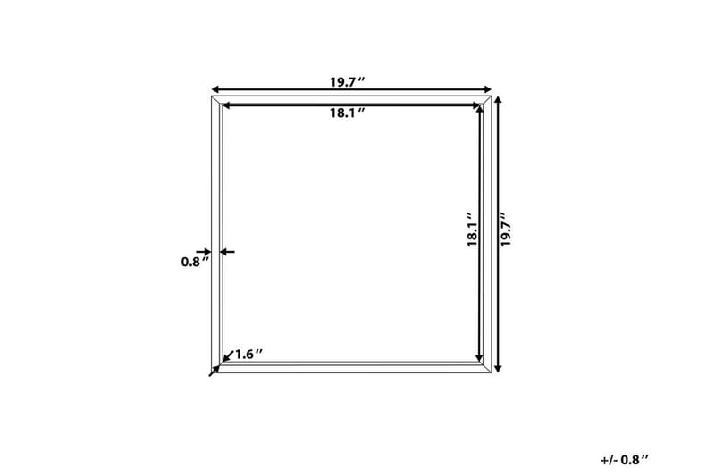 Henneberg Spegel 50x50 cm - Svart - Inredning & dekor - Speglar - Väggspegel