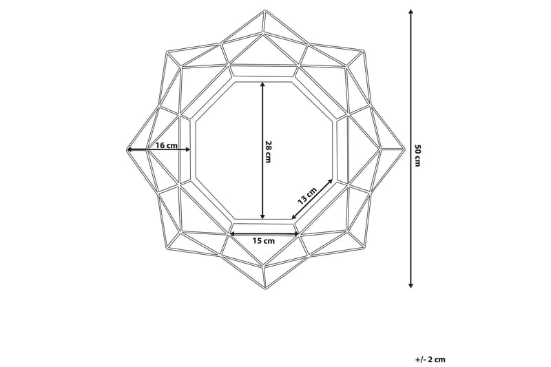 Hillion Spegel 50 cm - Guld - Inredning & dekor - Speglar - Väggspegel