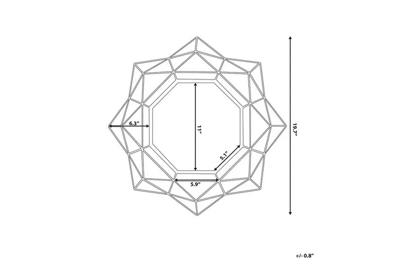 Hillion Spegel 50 cm - Guld - Inredning & dekor - Speglar - Väggspegel