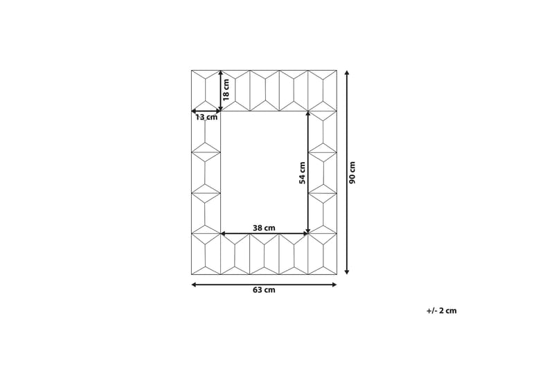 Hizote Spegel 63x90 cm - Flerfärgad - Inredning & dekor - Speglar - Väggspegel