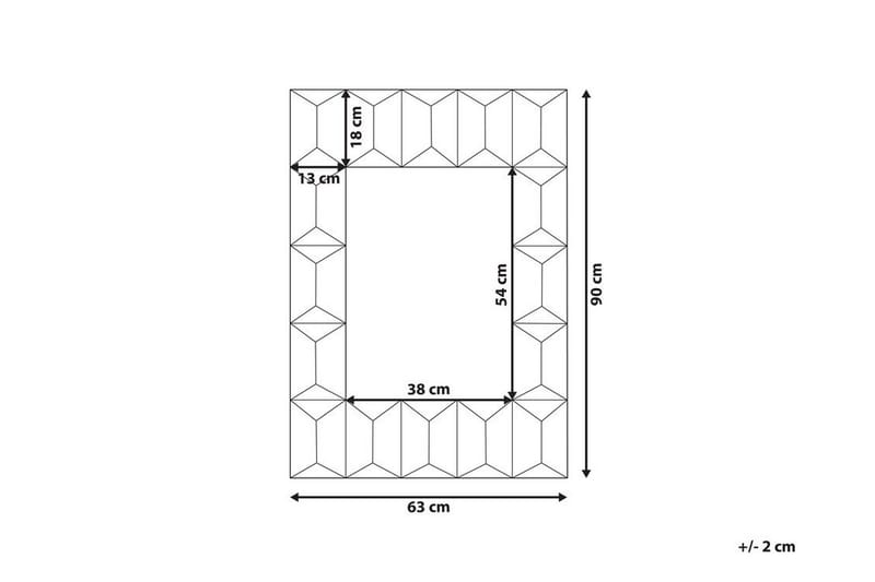 Hizote Spegel 63x90 cm - Flerfärgad - Inredning & dekor - Speglar - Väggspegel