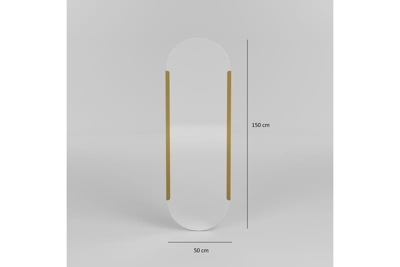 ISRENTO Spegel 50 cm Rektangulär Guld - Inredning & dekor - Speglar - Väggspegel
