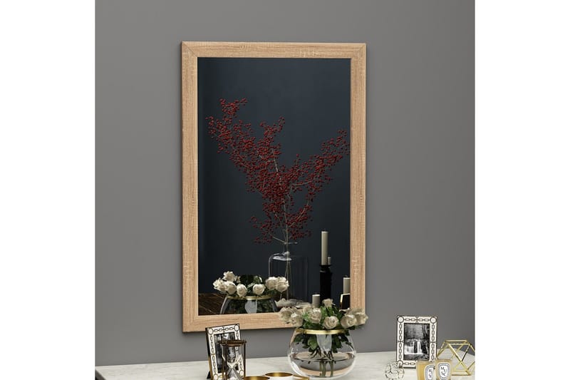 Iuydu Spegel 50 cm Rektangulär - Trä/Natur - Inredning & dekor - Speglar - Väggspegel