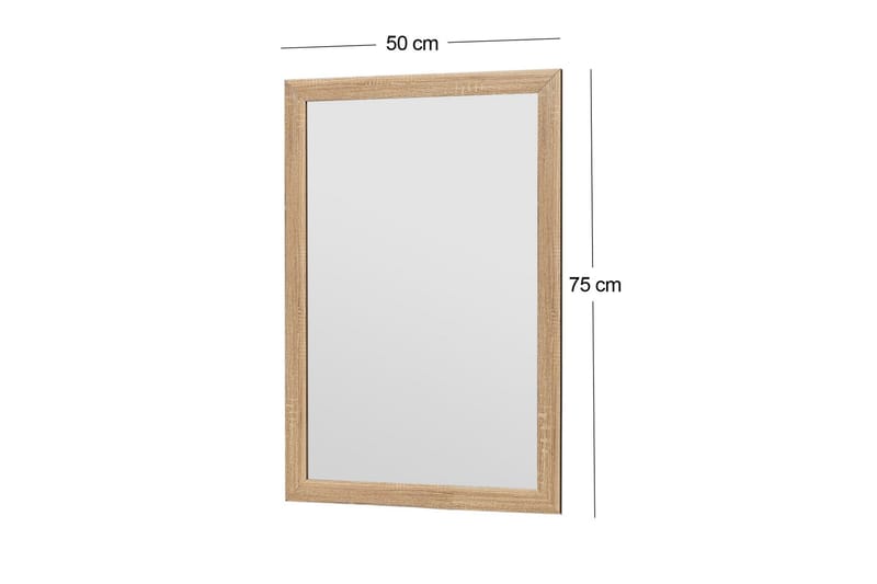 Iuydu Spegel 50 cm Rektangulär - Trä/Natur - Inredning & dekor - Speglar - Väggspegel