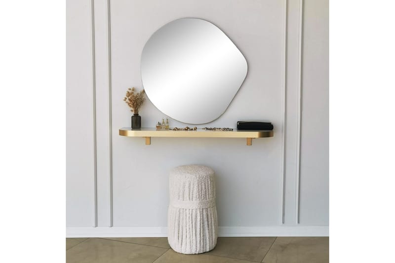 IZESTE Spegel 67 cm Asymmetrisk Guld - Väggspegel