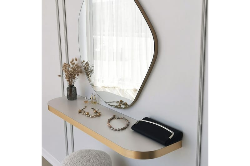 IZESTE Spegel 67 cm Asymmetrisk Guld - Inredning & dekor - Speglar - Väggspegel