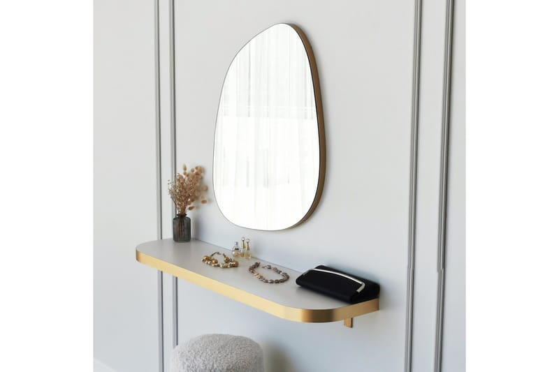 Karamea Spegel 58 cm Asymmetrisk - Guld - Inredning & dekor - Speglar - Väggspegel