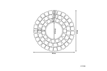 Labrit Spegel 90 cm - Guld - Inredning & dekor - Speglar - Väggspegel