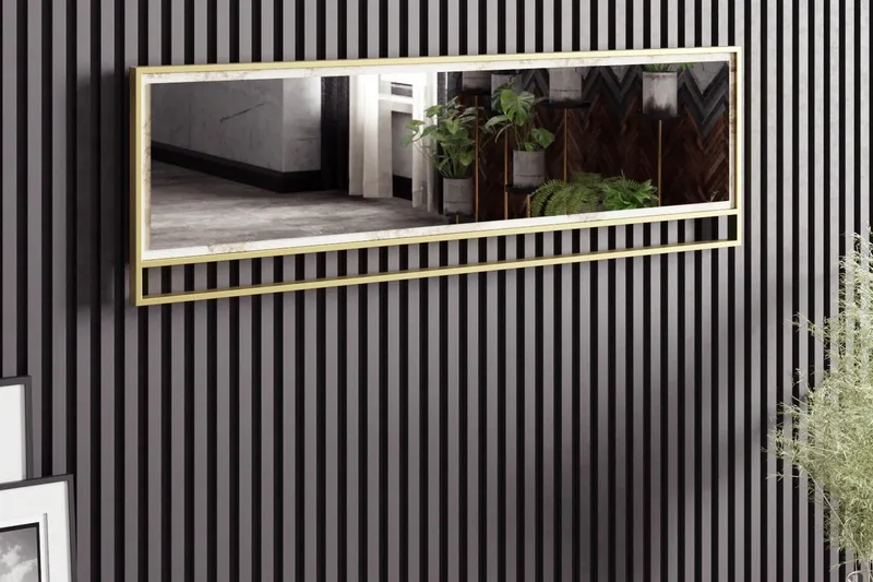 Lachasity Spegel 122 cm, Guld|Vit