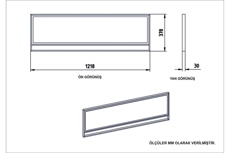LEILAUNI Spegel 122 cm Guld/Svart - Inredning & dekor - Speglar - Väggspegel