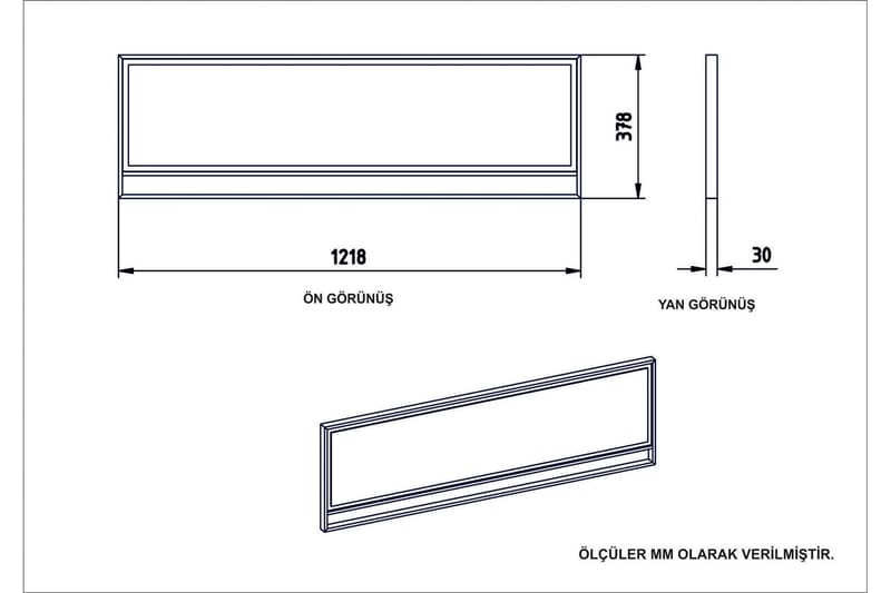 LEILAUNI Spegel 122 cm Guld/Svart - Väggspegel