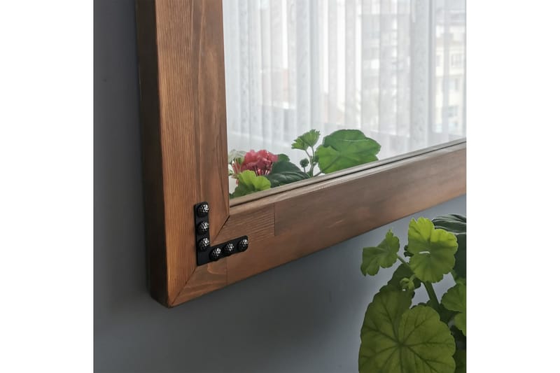 LENZIEMILL Dekorationsspegel 110 cm Valnöt - Inredning & dekor - Speglar - Väggspegel