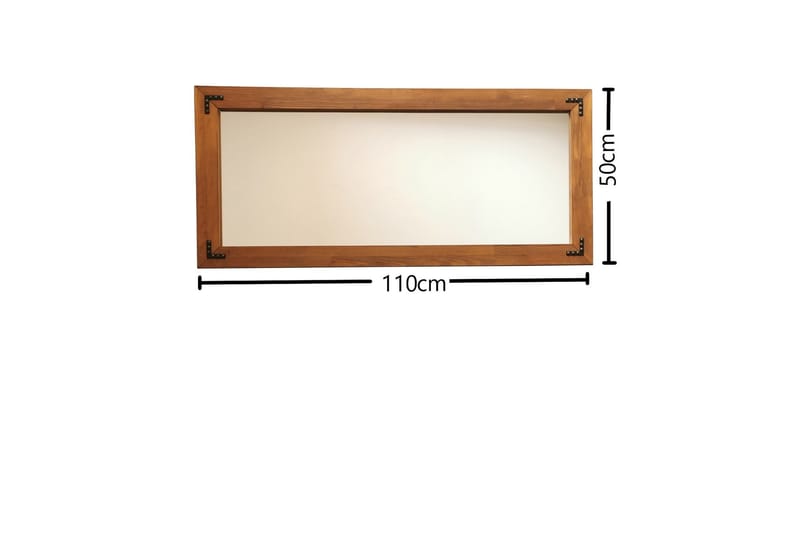 LENZIEMILL Dekorationsspegel 110 cm Valnöt - Väggspegel
