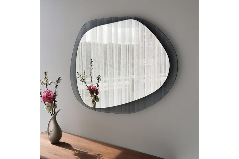Lepinas Väggspegel 75x55 cm - Grå/Härdat Glas - Inredning & dekor - Speglar - Väggspegel