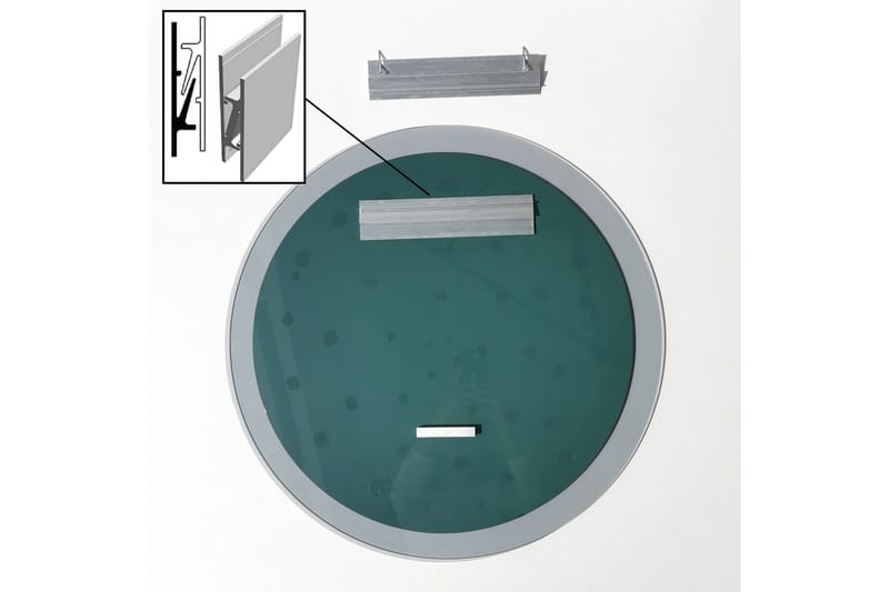 Lepinas Väggspegel Rund 65 cm - Grå/Härdat Glas - Inredning & dekor - Speglar - Väggspegel