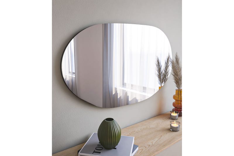 Lopi Spegel 52 cm Asymmetrisk Svart - Inredning & dekor - Speglar - Väggspegel
