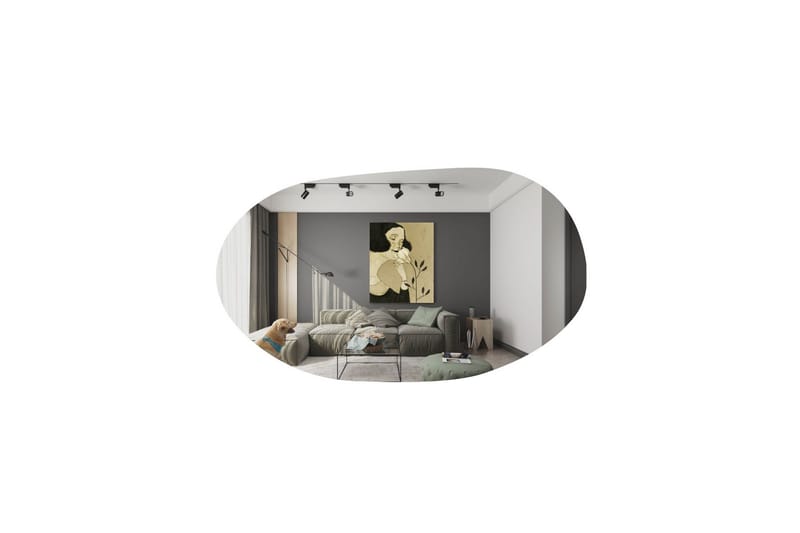 Lopi Spegel 52 cm Asymmetrisk - Svart - Inredning & dekor - Speglar - Väggspegel