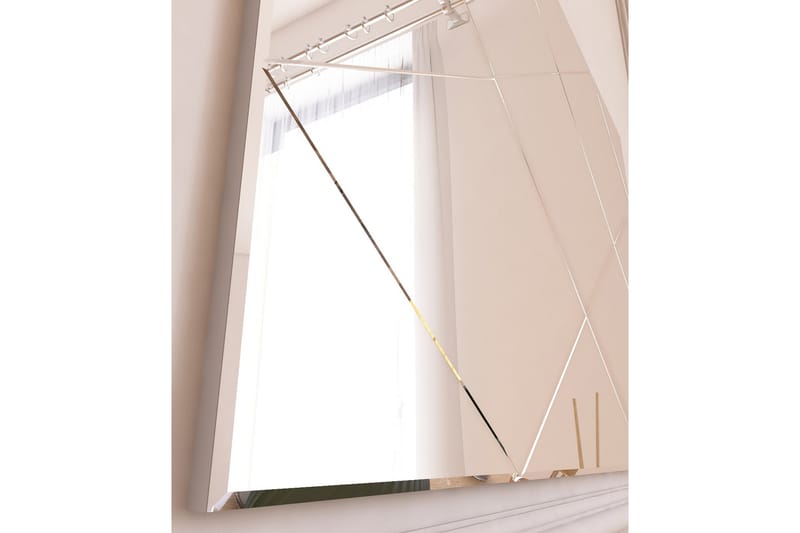 Lossa Spegel 50 cm Rektangulär Vit - Väggspegel