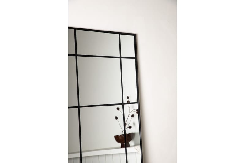 LOVIDA Spegel 193 x 67 cm Svart ram - Väggspegel - Helkroppsspegel