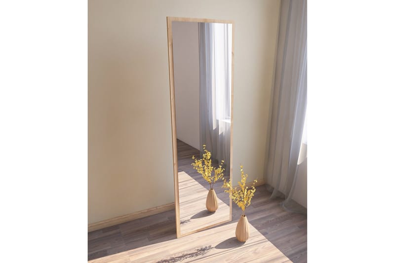 LUBIARA Spegel 50 cm Rektangulär Trä/Natur - Inredning & dekor - Speglar - Väggspegel