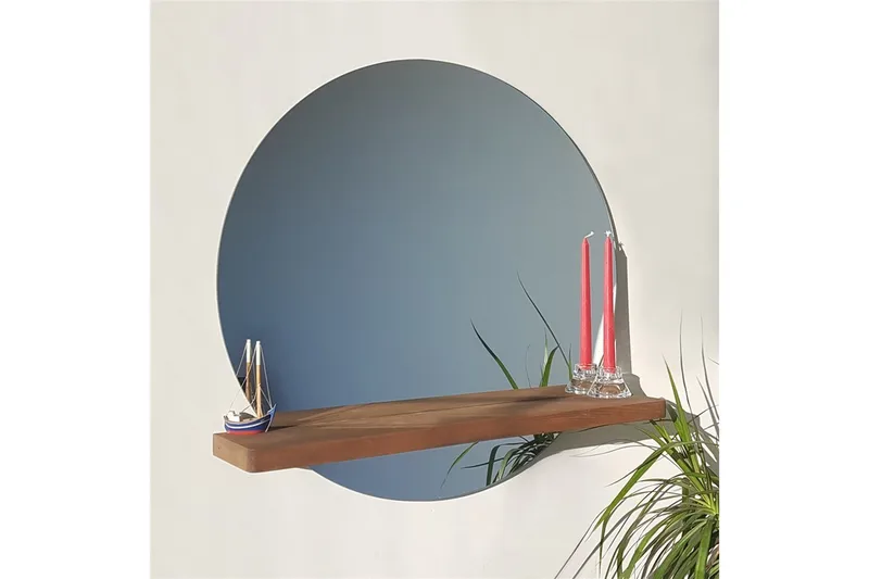 Marmol Dekorationsspegel 70 cm - Valnöt - Inredning & dekor - Speglar - Väggspegel