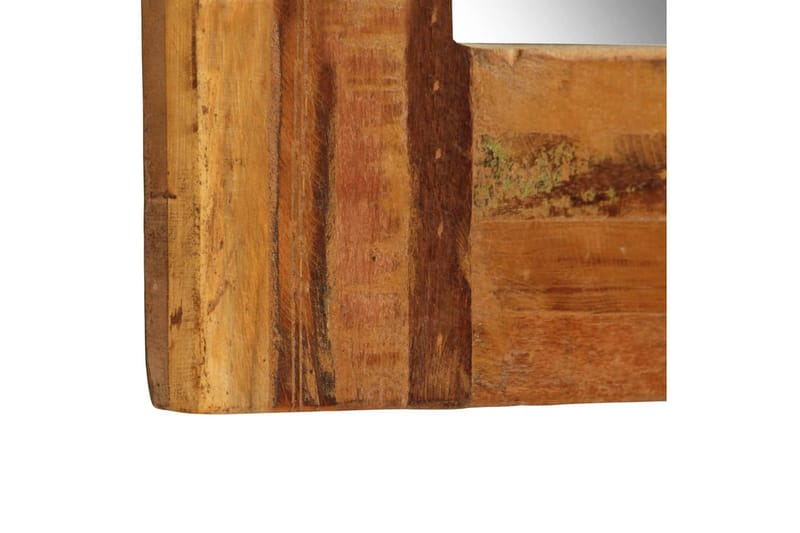 Väggspegel massivt återvunnet trä 60x90 cm - Brun - Väggspegel