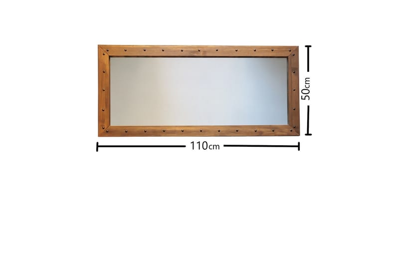 MELISSAANN Dekorationsspegel 110 cm Valnöt - Väggspegel