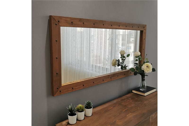 MELISSAANN Dekorationsspegel 110 cm Valnöt - Inredning & dekor - Speglar - Väggspegel