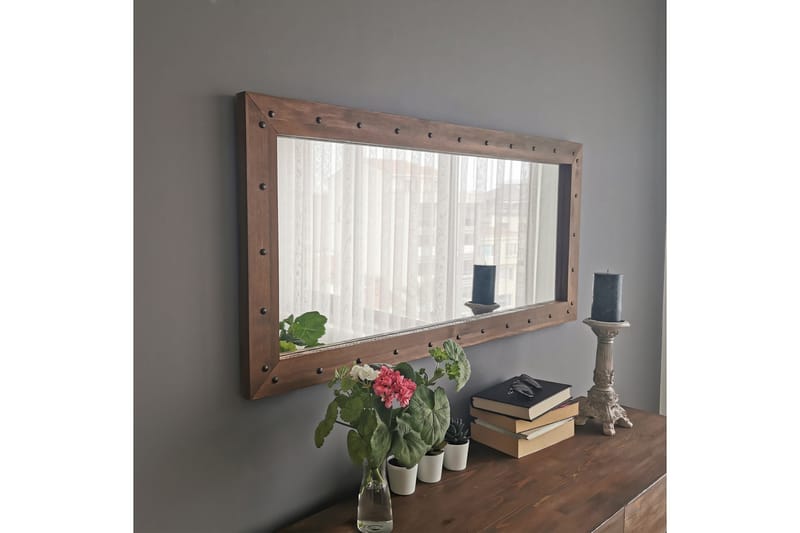 MELISSAANN Dekorationsspegel 110 cm Valnöt - Inredning & dekor - Speglar - Väggspegel