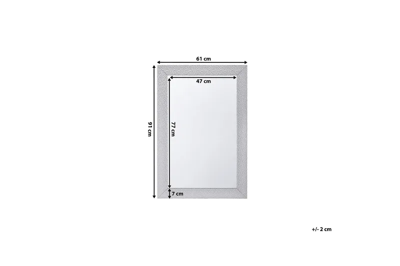 Mervent Spegel 61 cm - Silver - Inredning & dekor - Speglar - Väggspegel