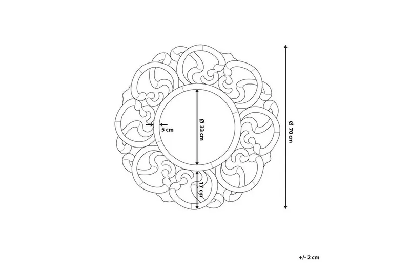 Mornai| Spegel 70 cm - Silver - Inredning & dekor - Speglar - Väggspegel