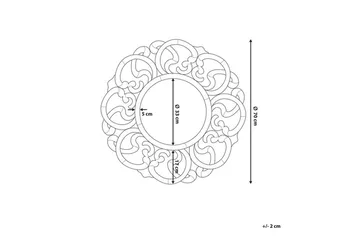 Mornai| Spegel 70 cm - Silver - Inredning & dekor - Speglar - Väggspegel