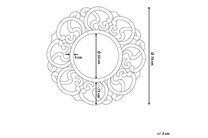 Mornai| Spegel 70 cm - Silver - Inredning & dekor - Speglar - Väggspegel