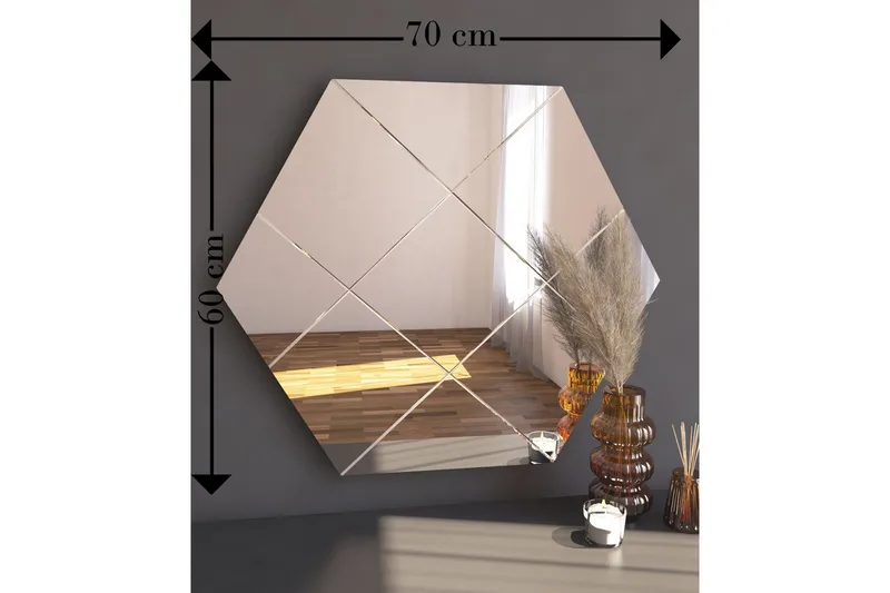 Nady Spegel 70 cm Rektangulär - Vit - Inredning & dekor - Speglar - Väggspegel