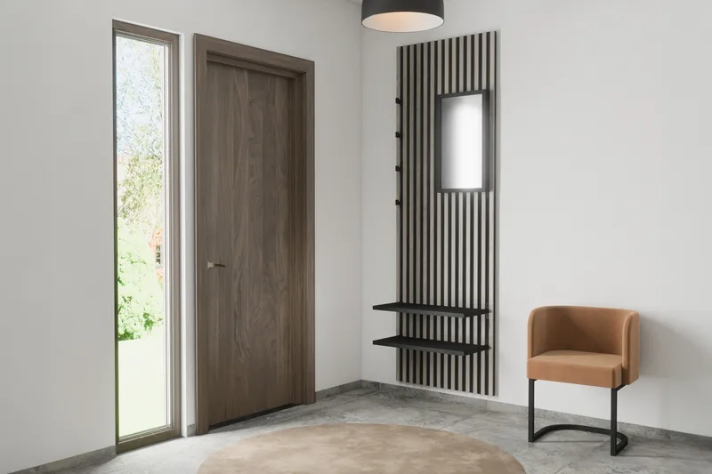 Nimes Vägghängd Spegel 35x72,5 cm, Svart