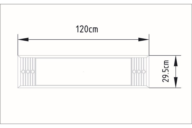Ocotla Väggspegel 90x22 cm - Vit - Inredning & dekor - Speglar - Väggspegel