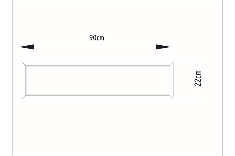 Ocotla Väggspegel 90x22 cm - Vit - Inredning & dekor - Speglar - Väggspegel
