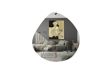 Omilo Spegel 60 cm Asymmetrisk - Svart - Inredning & dekor - Speglar - Väggspegel